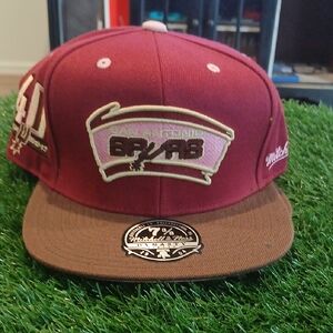 San Antonio Spurs Maroon and Brown Cap